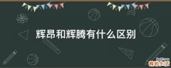 辉昂和辉腾有什么区别