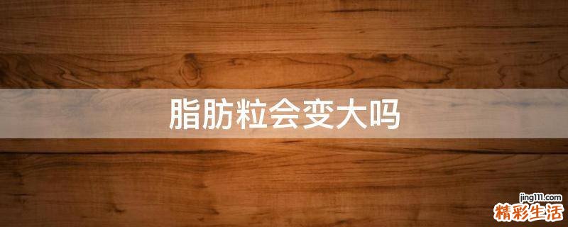 脂肪粒会变大吗