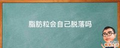 脂肪粒会自己脱落吗