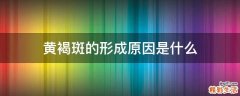 黄褐斑的形成原因是什么