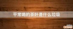 平常喝的茶叶是什么垃圾