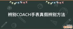 辨别COACH手表真假辨别方法