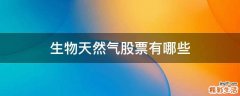 生物天然气股票有哪些