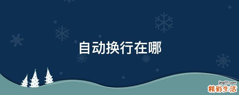 自动换行在哪