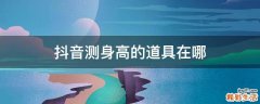 抖音测身高的道具在哪