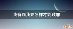 我有罪我要怎样才能赎罪