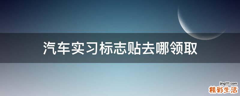 汽车实习标志贴去哪领取
