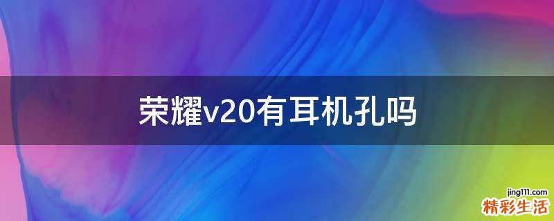 荣耀v20有耳机孔吗