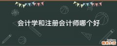 会计学和注册会计师哪个好