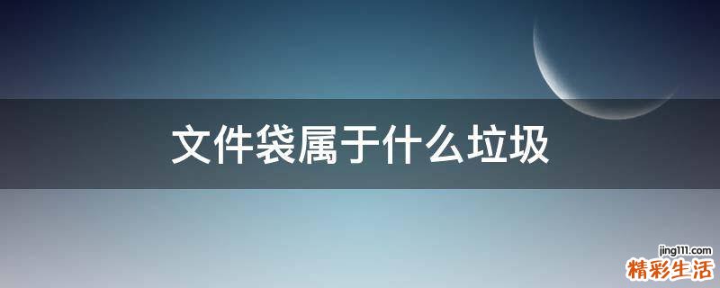 文件袋属于什么垃圾