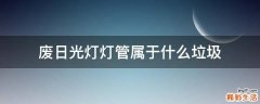 废日光灯灯管属于什么垃圾