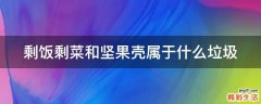 剩饭剩菜和坚果壳属于什么垃圾