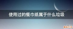 使用过的餐巾纸属于什么垃圾