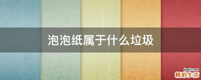 泡泡纸属于什么垃圾