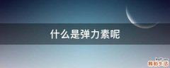 什么是弹力素呢