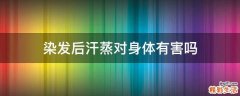 染发后汗蒸对身体有害吗