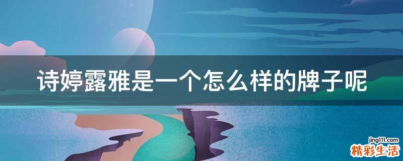 诗婷露雅是一个怎么样的牌子呢