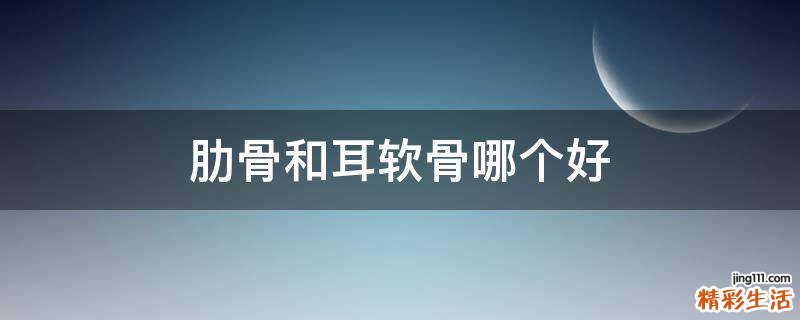 肋骨和耳软骨哪个好