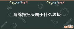 海绵拖把头属于什么垃圾