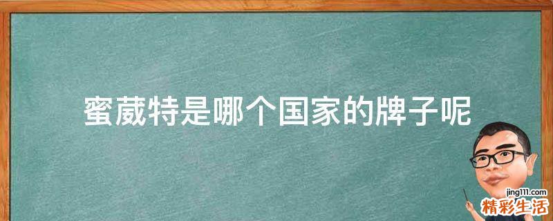 蜜葳特是哪个国家的牌子呢