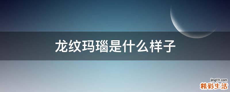 龙纹玛瑙是什么样子