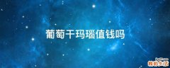 葡萄干玛瑙值钱吗