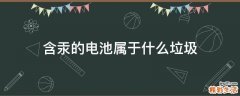 含汞的电池属于什么垃圾