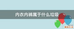 内衣内裤属于什么垃圾