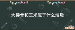 大棒骨和玉米属于什么垃圾