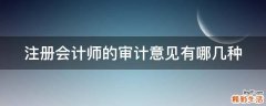 注册会计师的审计意见有哪几种