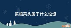 菜根菜头属于什么垃圾