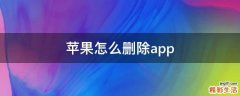 苹果怎么删除app