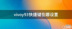 vivoy93快捷键在哪设置