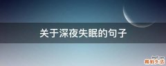 关于深夜失眠的句子