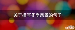关于描写冬季风景的句子