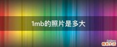 1mb的照片是多大