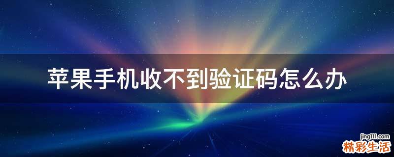 苹果手机收不到验证码怎么办