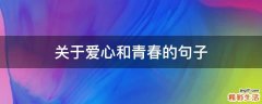 关于爱心和青春的句子