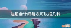 注册会计师每次可以报几科