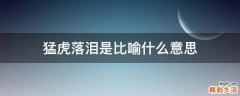 猛虎落泪是比喻什么意思