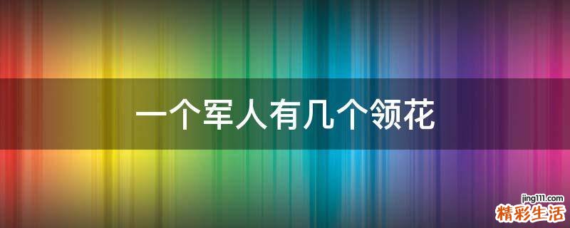 一个军人有几个领花