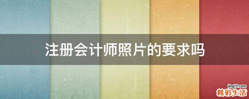注册会计师照片的要求吗