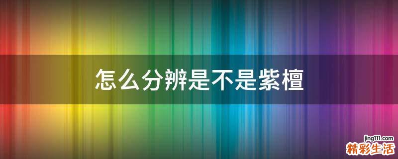 怎么分辨是不是紫檀