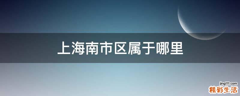 上海南市区属于哪里