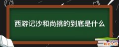 西游记沙和尚挑的到底是什么