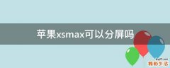 苹果xsmax可以分屏吗