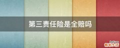 第三责任险是全赔吗