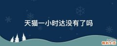 天猫一小时达没有了吗