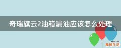 奇瑞旗云2油箱漏油应该怎么处理