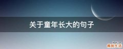 关于童年长大的句子